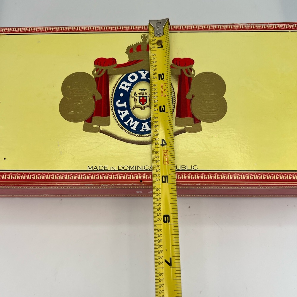Royal Jamaica Empty Cigar Box Dominican Republic Vintage 10x5” Storage Decor - Picture 7 of 9